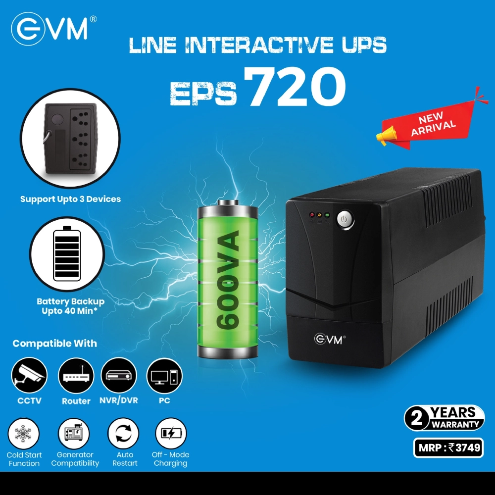 EVM UPS 650VA EPS720 (2+2 Warranty) view 2
